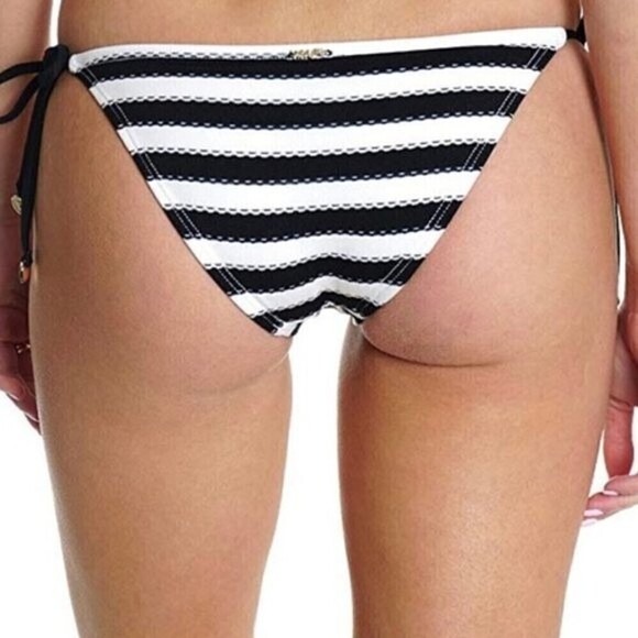 WIldfox Striped Dreamhouse Bikini Adjustable Tie Swim Bottoms Size Large - Picture 3 of 8
